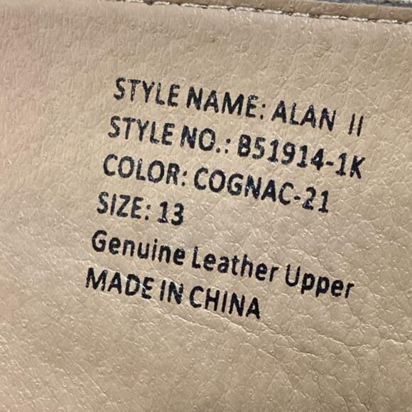 Men\'s LA MILANO Alan II Cognac Leather Lace Up Boots One Repairable Flaw main image 5